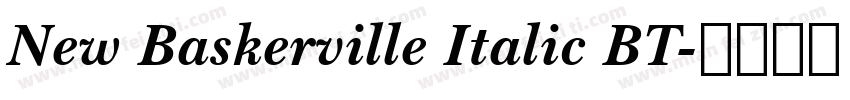 New Baskerville Italic BT字体转换